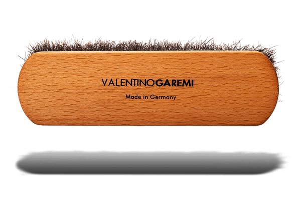 Shoe Shine Brush – Long Shaft Slotted Horsehair by Valentino Garemi - ValentinoGaremi