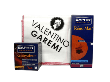 Saphir Rejuvenating Leather Care Set - Clean & Condition Effective Kit - ValentinoGaremi