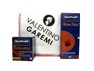 Saphir Rejuvenating Leather Care Set - Clean & Condition Effective Kit - ValentinoGaremi