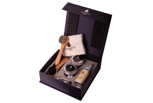 Shoe Shine Kit – Premium Gift for Leather Footwear Care by Famaco Paris - ValentinoGaremi