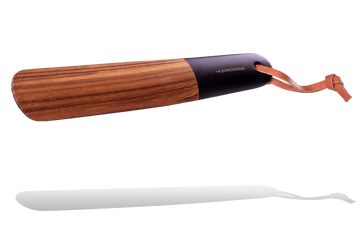 Shoe Horn - Genuine Indian Teak Wood & Rubber End by Valentino Garemi - ValentinoGaremi