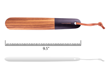 Shoe Horn - Genuine Indian Teak Wood & Rubber End by Valentino Garemi - ValentinoGaremi