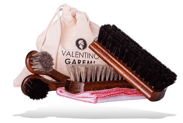 Shoe Shine Kit – Polishing Set for Leather Shoes by Valentino Garemi - ValentinoGaremi