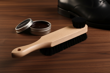 Combo Shoe Polish Brush and Cream Paste Applicator by Valentino Garemi - ValentinoGaremi