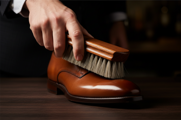 Shoe Shine & Polishing Brush – Natural Bristles by Valentino Garemi - ValentinoGaremi