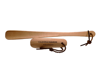 Shoe Horn Set – Hardwood Crafted & Leather String by Valentino Garemi - ValentinoGaremi