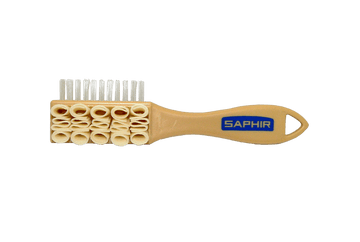 Saphir Suede Brush - Soft Rubber & Side Nylon Cleaning Edge Bristles - ValentinoGaremi