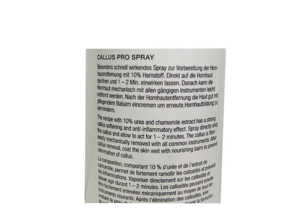 Callus Spray Pro - Thick Dry Skin - 10% Urea by Yards Camillen Germany - ValentinoGaremi
