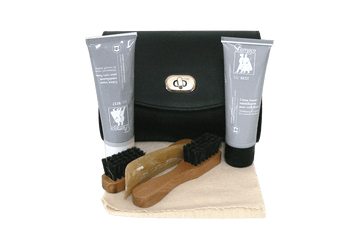 Travel Shoe Care Kit - Superb Leather Gift Case by Famaco France - ValentinoGaremi