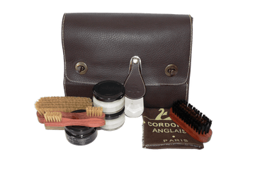 Travel Shoe Shine Kit - Luxury Shoe Care Set - Nomad by La Cordonnerie Anglaise France - ValentinoGaremi