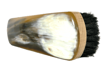 Luxury Shoe Shine & Polishing Brush – Genuine OxHorn Top by Abbeyhorn - ValentinoGaremi