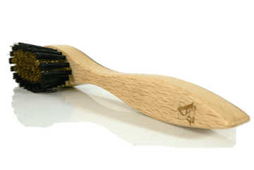 Suede Cleaning Brush - Brass/Boar Mix Bristles by Abbeyhorn - ValentinoGaremi