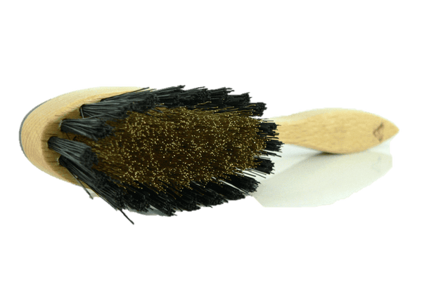 Suede Cleaning Brush - Brass/Boar Mix Bristles by Abbeyhorn - ValentinoGaremi