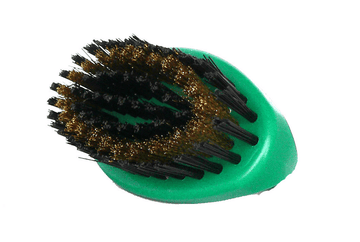 Suede Brush - Brass & Strong Polymer Bristles by Moneysworth & Best - ValentinoGaremi